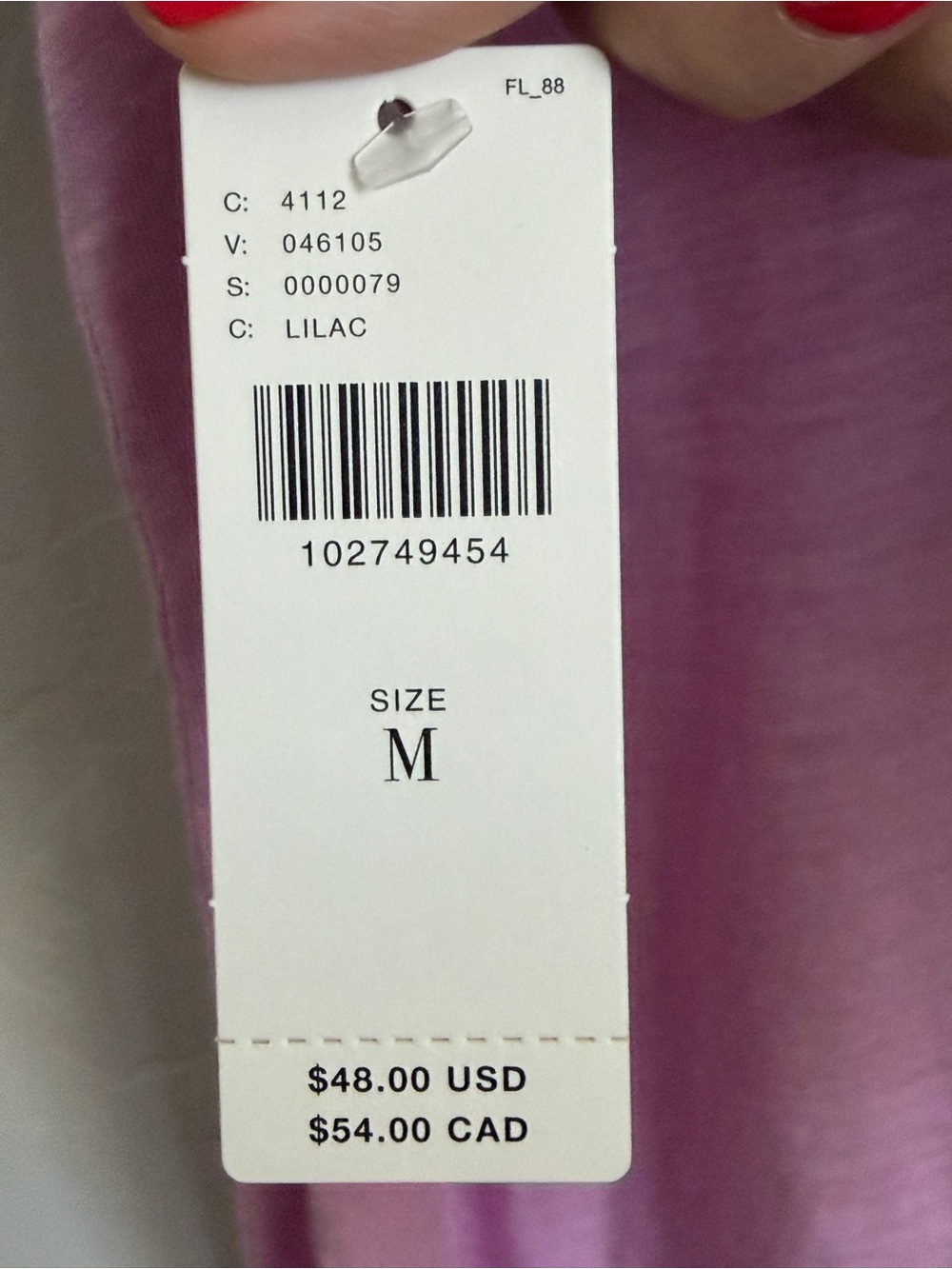 Pilcro Anthropologie Lilac Pink Pocket Tee NWT Medium Cotton Modal - Picture 3 of 7